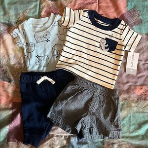 Carter's Striped and Sloth Baby Outfit Set